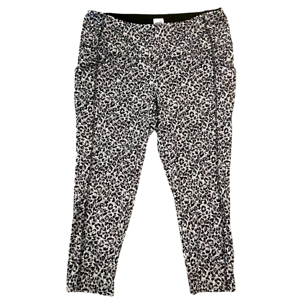 Chicos Zenergy Leopard Pocket Leggings Womens Size 3 (US 16 18)